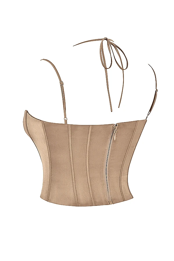 Latte Satin Corset 18 Latte Satin Corset – Bild 16