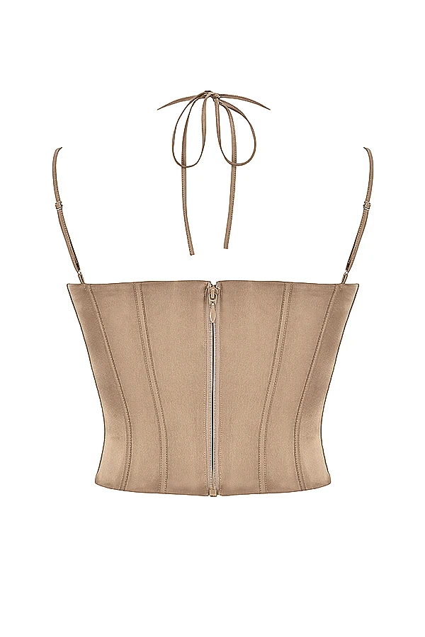 Latte Satin Corset 19 Latte Satin Corset – Bild 17