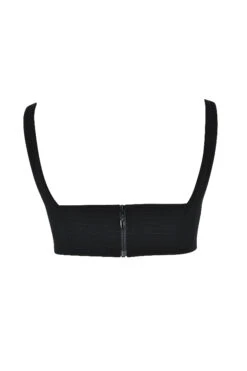 Black Pleated Bandeau Top -Traumhafte Kleider sb8298 03