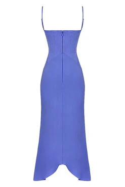 Periwinkle Satin Corset Midi Dress -Traumhafte Kleider sb8354 03