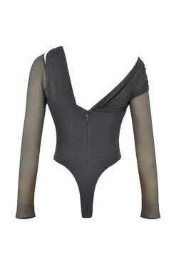 Shadow Asymmetric Cutout Bodysuit -Traumhafte Kleider sb8367 03