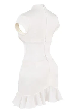 Ivory Ruffle Corset Dress -Traumhafte Kleider sb8380 02
