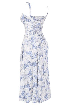 Blue Print Bustier Sundress -Traumhafte Kleider sb8414h 02