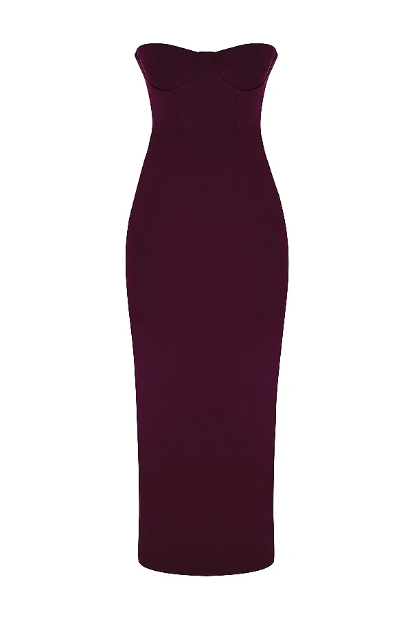 Grape Strapless Corset Maxi Dress 9 Grape Strapless Corset Maxi Dress – Bild 7