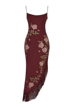 Wine Embroidered Midi Dress 27 Wine Embroidered Midi Dress -Traumhafte Kleider sb8506 01a