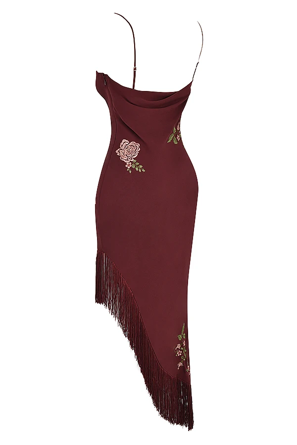 Wine Embroidered Midi Dress 15 Wine Embroidered Midi Dress – Bild 13