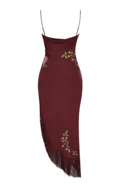 Wine Embroidered Midi Dress 29 Wine Embroidered Midi Dress -Traumhafte Kleider sb8506 03c