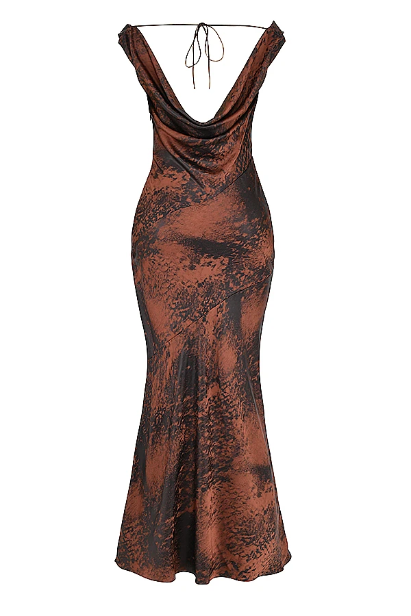 Antique Copper Bias Cut Maxi Dress 13 Antique Copper Bias Cut Maxi Dress – Bild 11