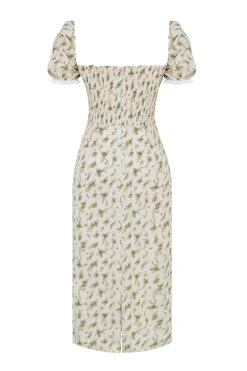 Garden Print Shirred Sundress -Traumhafte Kleider sb8547a 03