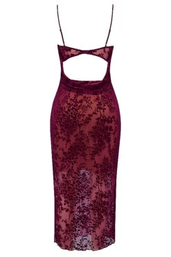 Cranberry Devore Midi Dress -Traumhafte Kleider sb8658 03