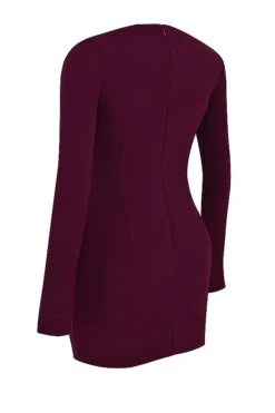 Merlot Plunge Corset Dress -Traumhafte Kleider sb8665 02