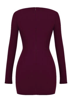 Merlot Plunge Corset Dress -Traumhafte Kleider sb8665 03