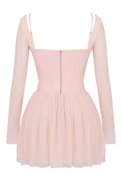 Soft Peach Corset Mini Dress -Traumhafte Kleider sb8682 03d