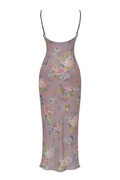 Mauve Floral Maxi Dress -Traumhafte Kleider sb8687 02