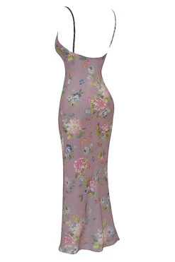 Mauve Floral Maxi Dress -Traumhafte Kleider sb8687 03