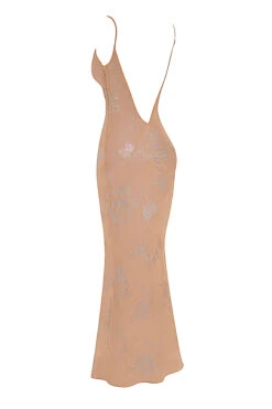 Iridescent Cafe Au Lait Maxi Dress -Traumhafte Kleider sb8692 02