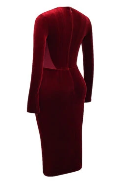 Wine Velvet Corset Dress -Traumhafte Kleider sb8721 02