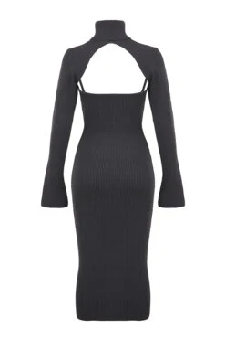 Charcoal Knit Midi Dress 39 Charcoal Knit Midi Dress -Traumhafte Kleider sb8752 sb58733a