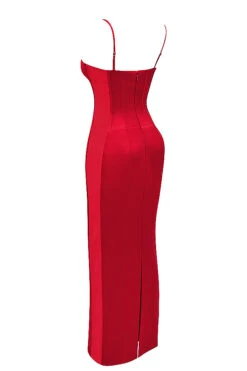 Red Satin Corset Maxi Dress -Traumhafte Kleider sb8792 02b