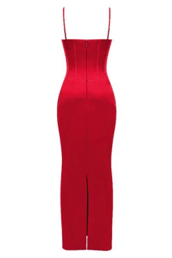 Red Satin Corset Maxi Dress -Traumhafte Kleider sb8792 03b