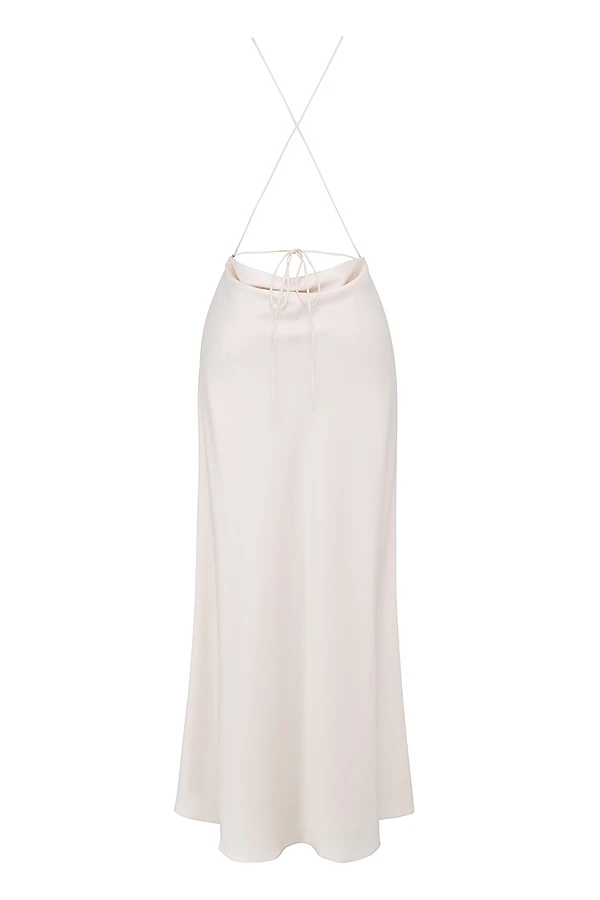Ivory Thigh Slit Maxi Dress 21 Ivory Thigh Slit Maxi Dress – Bild 19