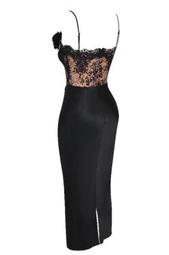 Black Satin And Lace Corset Dress 32 Black Satin And Lace Corset Dress -Traumhafte Kleider sb8882 02