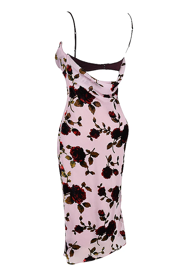 Pink Devore Midi Dress 19 Pink Devore Midi Dress – Bild 17