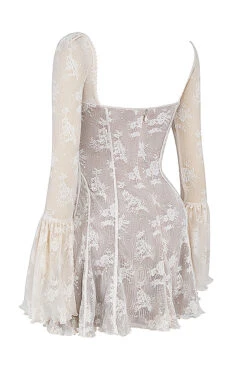 Vintage Cream Lace Corset Dress -Traumhafte Kleider sb8918 02