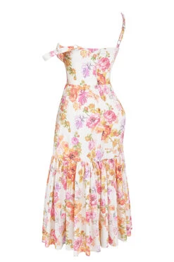 Ivory Floral Midi Sundress -Traumhafte Kleider sb8983b 02