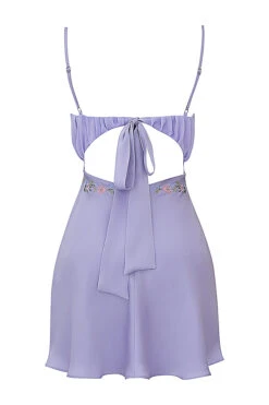 Embroidered Lavender Mini Dress -Traumhafte Kleider sb8999 03