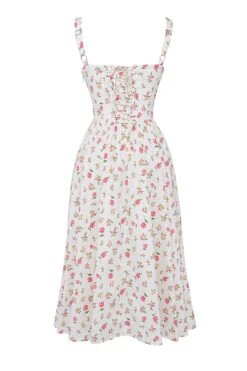 Rose Print Midi Sundress -Traumhafte Kleider sb9008 03