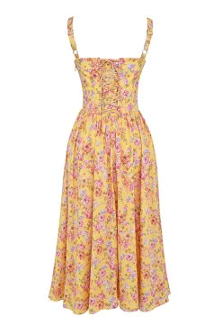 Butter Print Midi Sundress -Traumhafte Kleider sb9008a 03