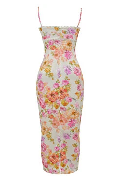 Ivory Floral Maxi Dress -Traumhafte Kleider sb9011 03