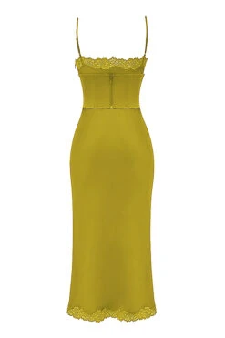 Chartreuse Satin Slip Dress 27 Chartreuse Satin Slip Dress -Traumhafte Kleider sb9034 03