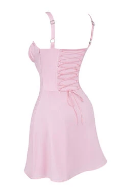 Baby Pink Corset Mini Dress -Traumhafte Kleider sb9068b 02