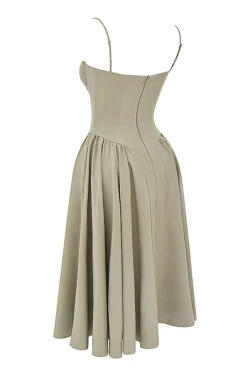 Taupe Corset Sun Dress -Traumhafte Kleider sb9109 02