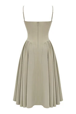 Taupe Corset Sun Dress -Traumhafte Kleider sb9109 03