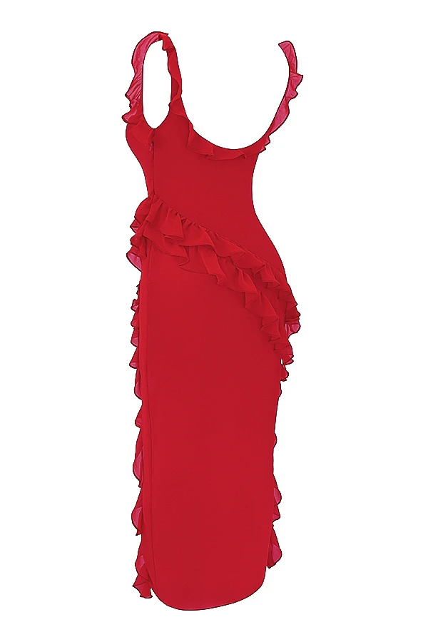 Cherry Ruffle Maxi Dress 19 Cherry Ruffle Maxi Dress – Bild 17