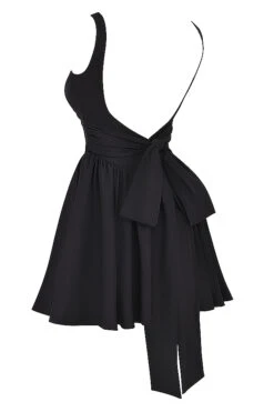 Black Bow Mini Dress -Traumhafte Kleider sb9124a 02