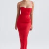 Red Satin Corset Maxi Dress -Traumhafte Kleider shani 2