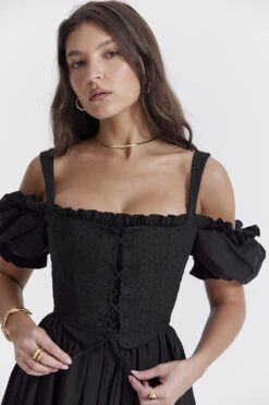 Black Puff Sleeve Midi Sundress 27 Black Puff Sleeve Midi Sundress -Traumhafte Kleider silvana 10