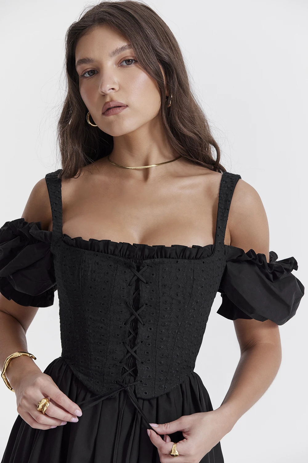 Black Puff Sleeve Midi Sundress 9 Black Puff Sleeve Midi Sundress – Bild 7