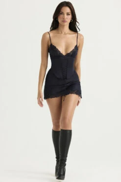 Navy Satin Slip Dress -Traumhafte Kleider soraya 2 1