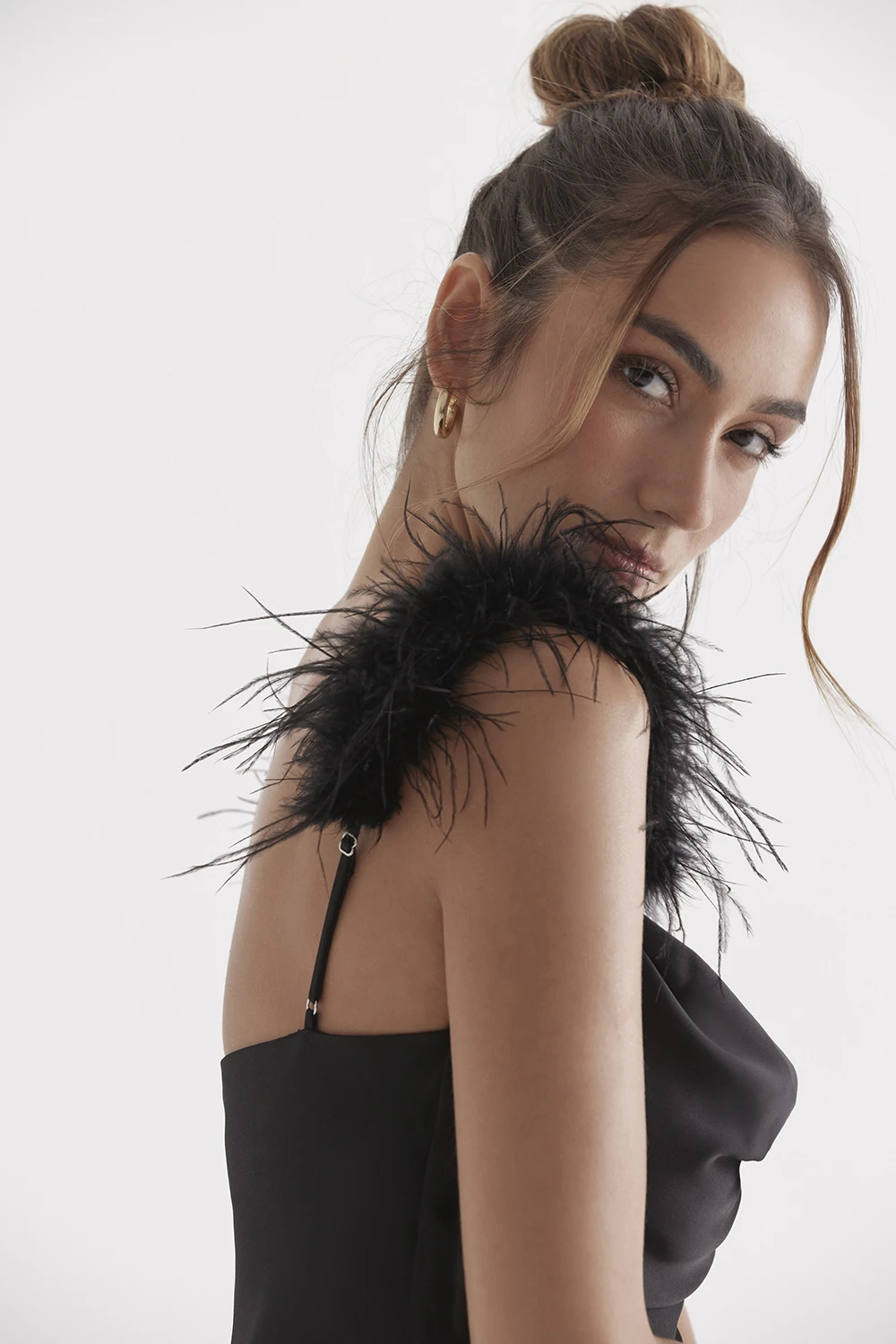 Black Satin Maxi Dress 9 Black Satin Maxi Dress – Bild 7