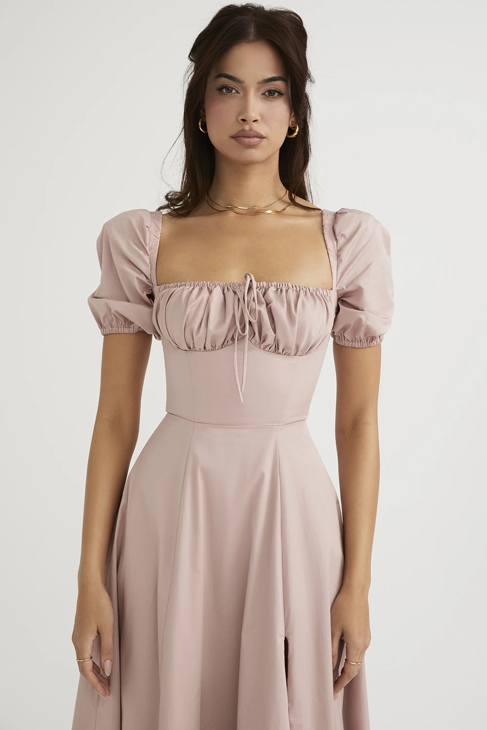 Blush Puff Sleeve Midi Dress 8 Blush Puff Sleeve Midi Dress – Bild 6