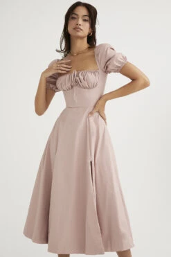 Blush Puff Sleeve Midi Dress 22 Blush Puff Sleeve Midi Dress -Traumhafte Kleider tallulah b5