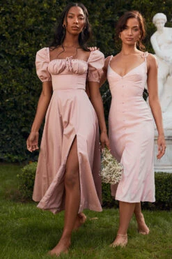 Blush Puff Sleeve Midi Dress 33 Blush Puff Sleeve Midi Dress -Traumhafte Kleider tallulah bl24