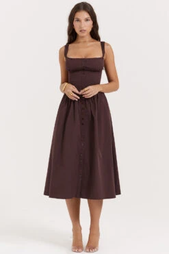 Rich Brown Midi Sundress 22 Rich Brown Midi Sundress -Traumhafte Kleider tatiana 1