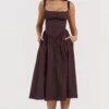Rich Brown Midi Sundress -Traumhafte Kleider tatiana 6