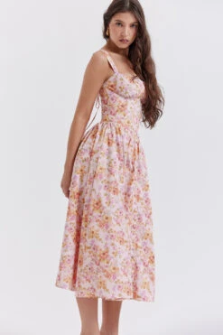 Pink Print Midi Sundress -Traumhafte Kleider tatiana p9